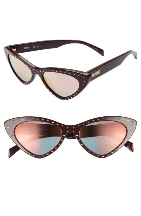 clip on sunglasses cat eye|moschino 52mm cat eye sunglasses.